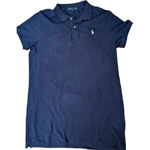 Polo Ralph Lauren Shirt Dress Womens XL Navy Blue The Mesh Mini